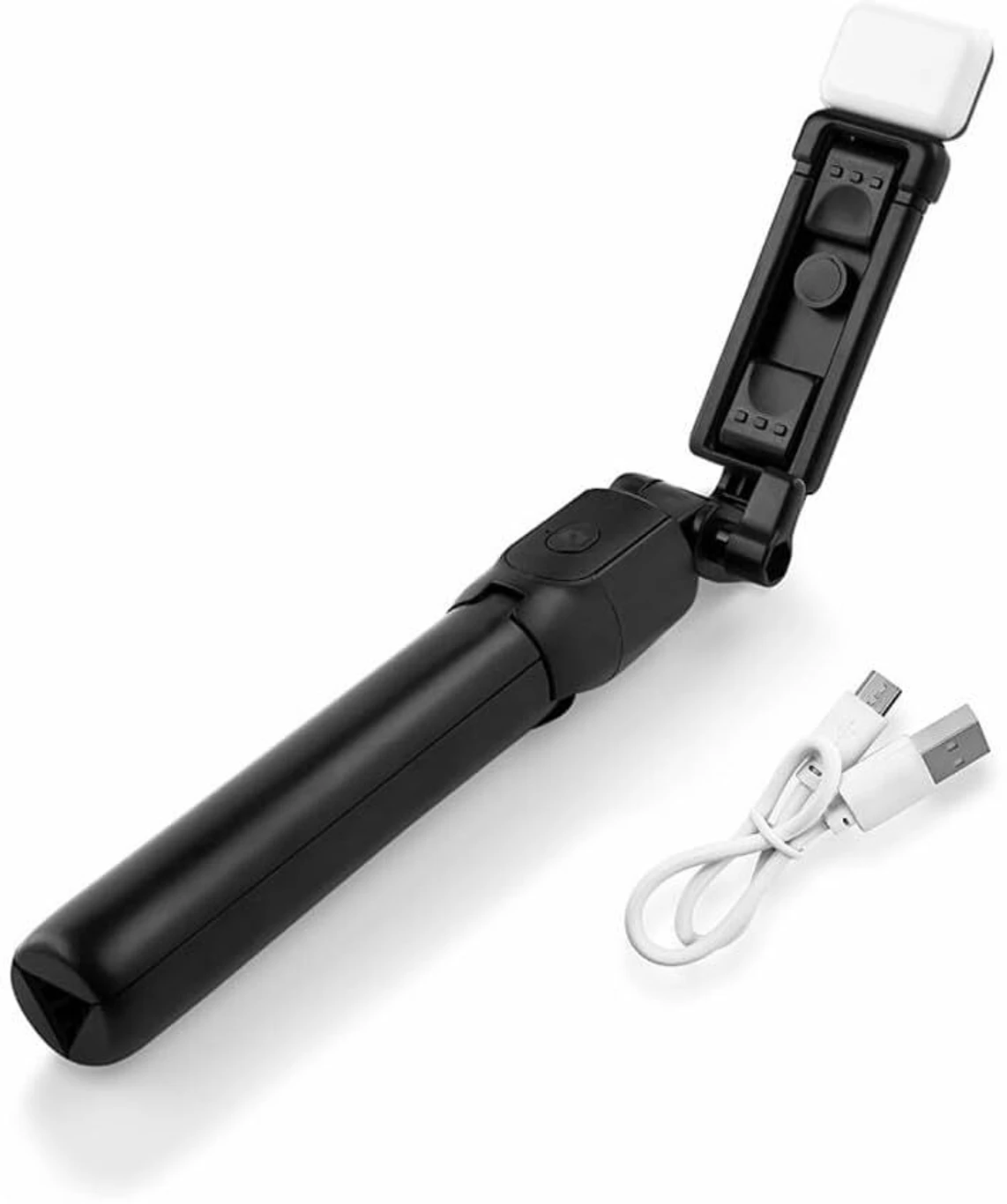 R7-L Bluetooth Selfie Sticks with Remote, 3-in-1 Multifunctional Selfie Stick Tripod Tripod (Black, Supports Up to 1000 g)